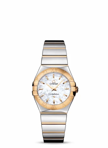 Omega Constellation Quartz 27 Polished Stainless Steel / Yellow Gold / MOP 123.20.27.60.05.004 (12320276005004)
